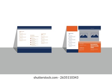Tri-fold business brochure design template
