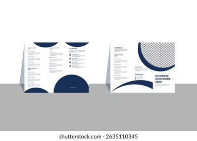 Tri-fold business brochure design template