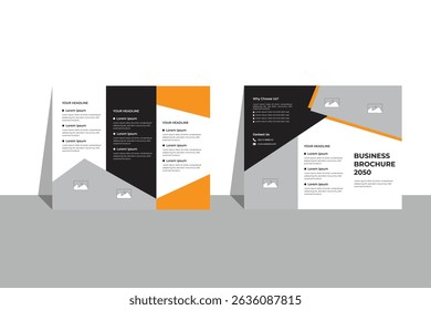 tri-fold business brochure design template