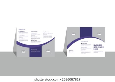tri-fold business brochure design template