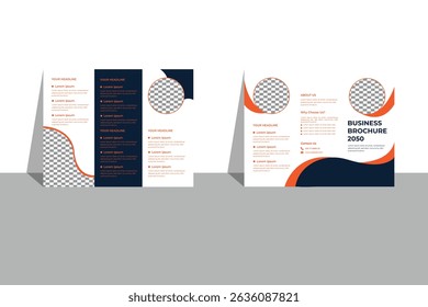 tri-fold business brochure design template
