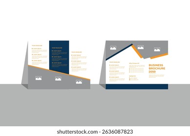 tri-fold business brochure design template