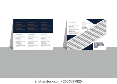 tri-fold business brochure design template