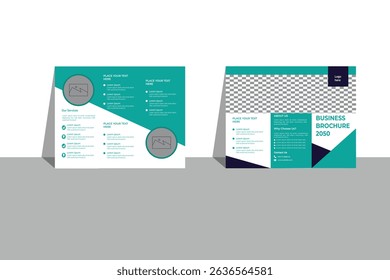 Tri-fold business brochure design template