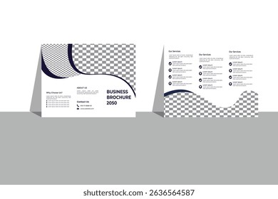 Tri-fold business brochure design template