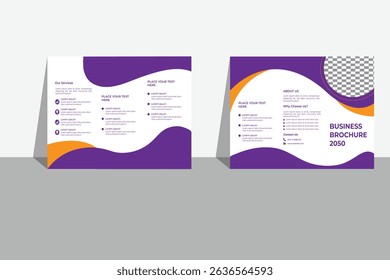 Tri-fold business brochure design template