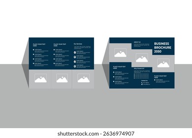 Tri-fold business brochure design template