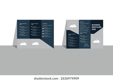 Tri-fold business brochure design template