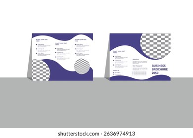 Tri-fold business brochure design template