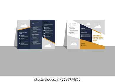 Tri-fold business brochure design template