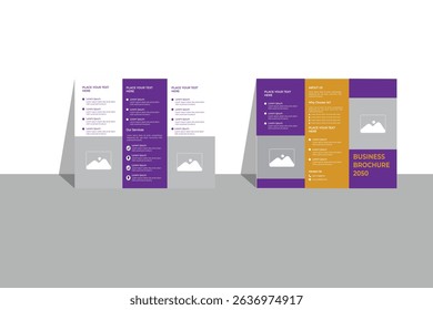 Tri-fold business brochure design template