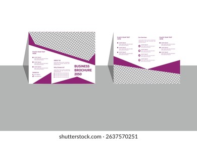 Tri-fold business brochure design template