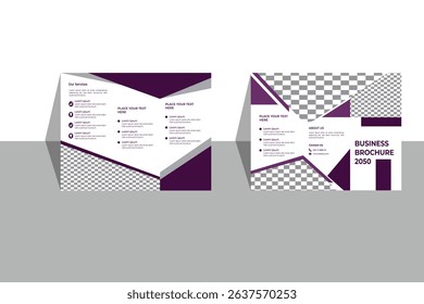 Tri-fold business brochure design template