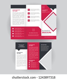 Tri-Fold Business Brochure Flyer Design Layout Template 