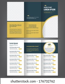 Trifold business brochure print template