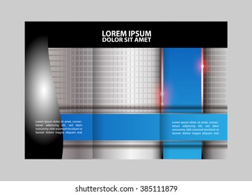 Trifold business brochure print template 