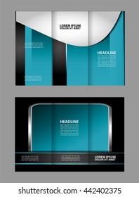 Trifold business brochure print template
