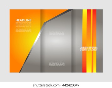Trifold business brochure print template
