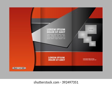 Tri-fold business brochure template design
