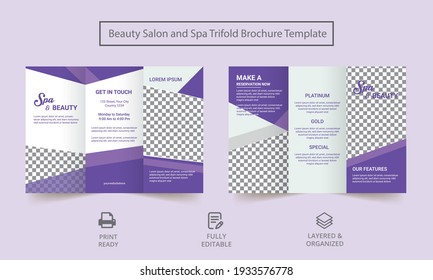 Tri-fold business brochure template. Tri-Fold Mockup and Brochure Design. vector illustration.