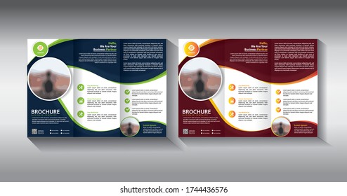 trifold business template for leaflet