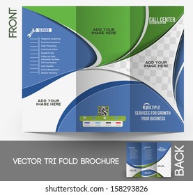 Tri-Fold Call Center Mock up & Brochure Design 