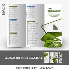 Tri-Fold Call Center Mock up & Brochure Design