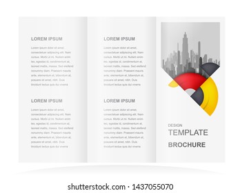 Tri-fold Circles theme design template cover brochure