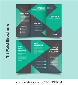 tri-fold company brochure template design