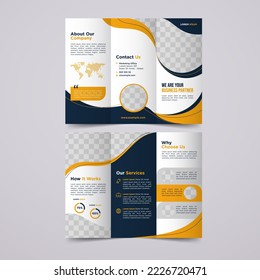 Trifold corporate brochure design template	
