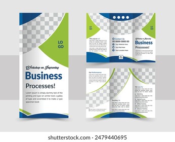 Tri-Fold Corporate business brochure design template. Corporate Business tri-Fold Brochure Design Template. Vector Corporate Business Modern tri-Fold Brochure Design Template.
