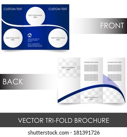Tri-fold corporate business store brochure/design for print, presentation or publishing