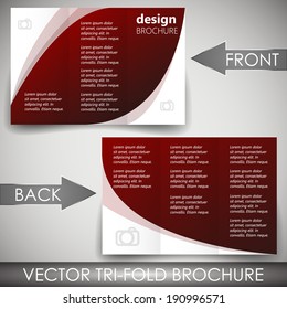 Tri-fold corporate business store brochure/design for print, presentation or publishing, with place for your content
