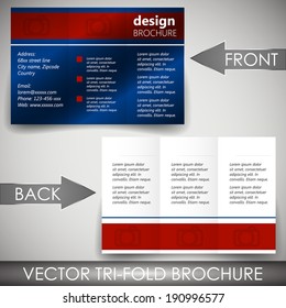 Tri-fold corporate business store brochure/design for print, presentation or publishing, with place for your content