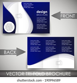 Tri-fold corporate business store brochure/design for print, presentation or publishing, with place for your content