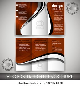 Tri-fold corporate business store brochure/design for print, presentation or publishing, with place for your content 