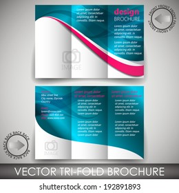 Tri-fold corporate business store brochure/design for print, presentation or publishing, with place for your content 