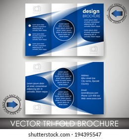 Tri-fold corporate business store brochure/design for print, presentation or publishing, with place for your content 