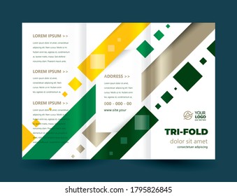 Download Tri Fold Yellow Images Stock Photos Vectors Shutterstock PSD Mockup Templates