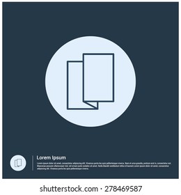 Tri-fold icon, vector illustration. Flat design style