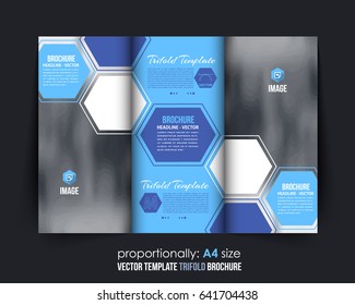 Trifold Leaflet, Textbook Cover Design. Image Add Feature, Business Elements and Print Ready A4 Document and Brochure