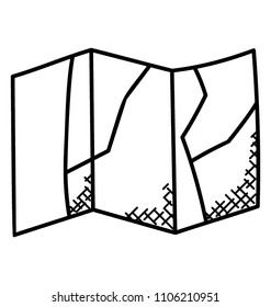 Trifold Map, planned architecture of construction process
