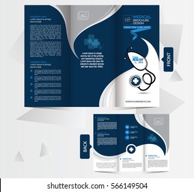 Tri-Fold Medical Brochure Design Template - Front & Back Tri-Fold Medical Brochure Design Template