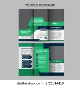 Trifold Medical Brochure Flyer Layout Template