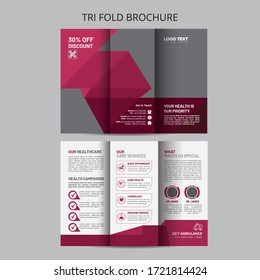 Trifold Medical Brochure Flyer Layout Template