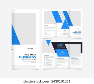 trifold modern business brochure design template