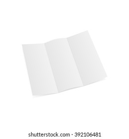 Trifold opened Paper Sheet Template
