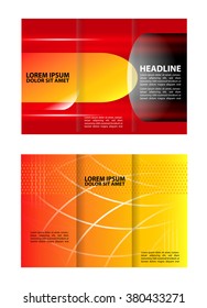 Tri-fold technology Style Brochure Layout Design Template
