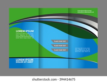 Tri-fold technology Style Brochure Layout Design Template
