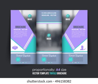 Tri-fold Template. Corporate Business Brochure or Cover Design